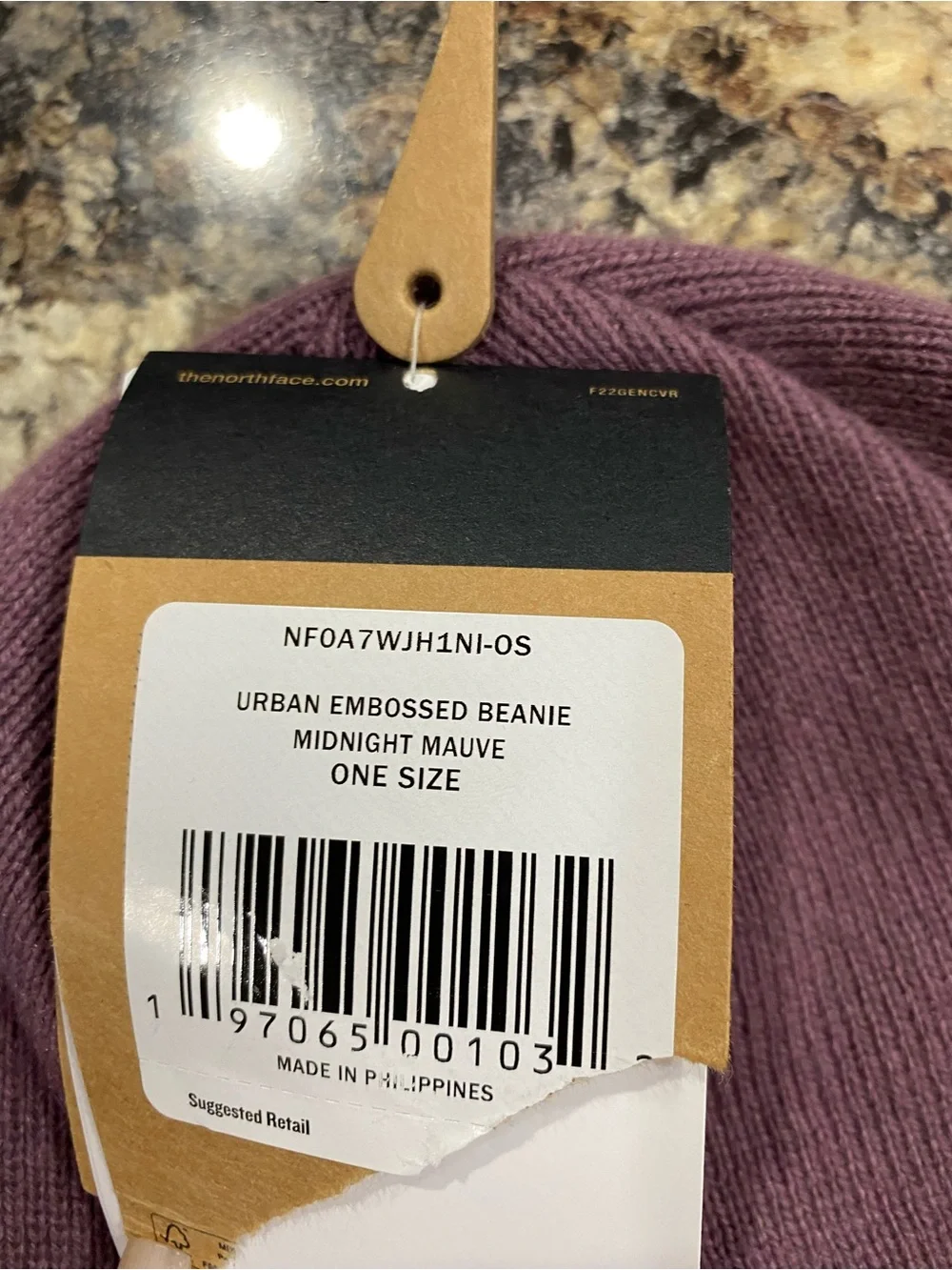 The North Face Urban Embossed Beanie Unisex Midnight Mauve New NWT Outdoor